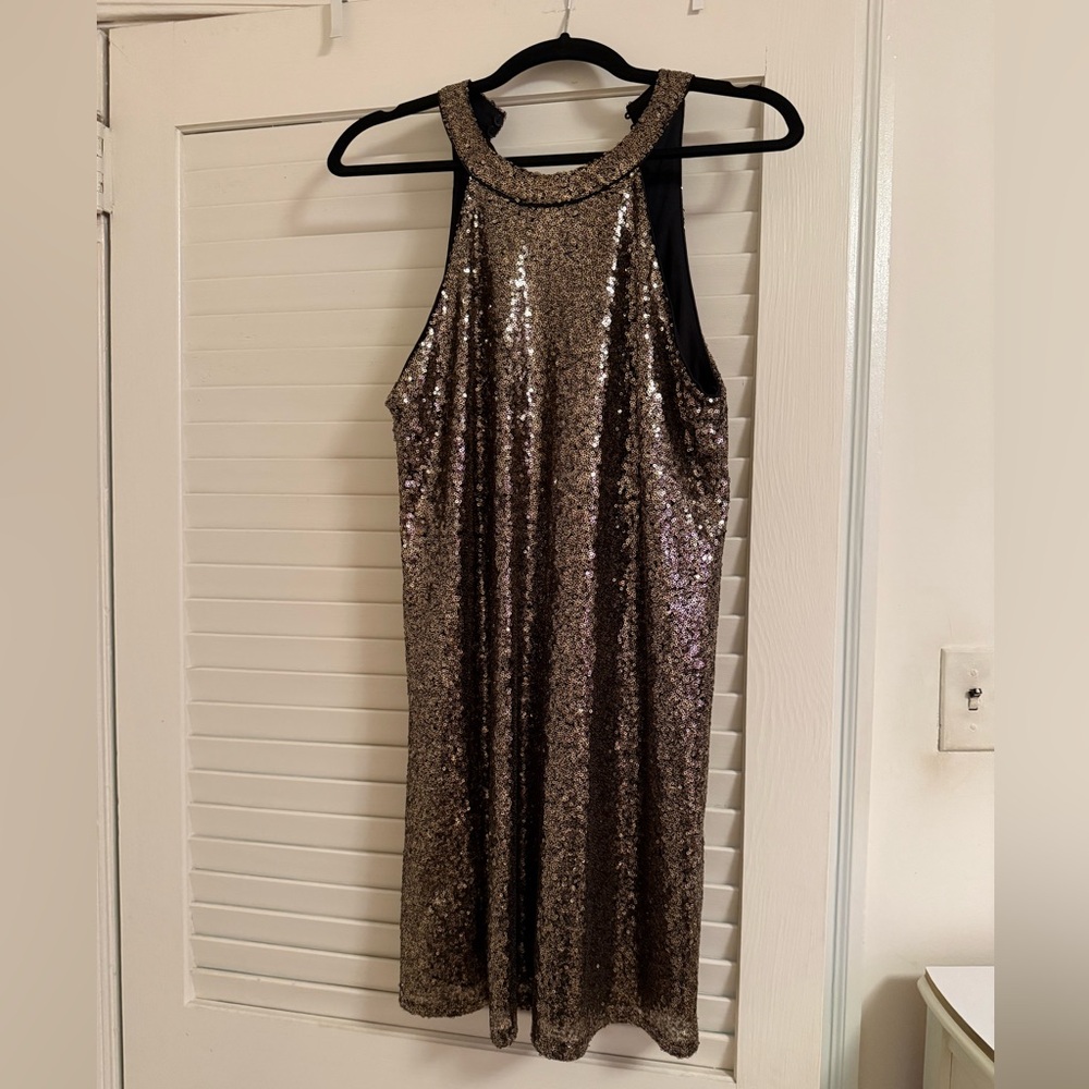 One Clothing Gold Sequin Dress